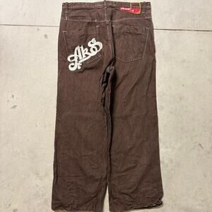 Vintage Akademiks Jeans Mens Size 36 Brown Straight Leg Denim Y2K 90s